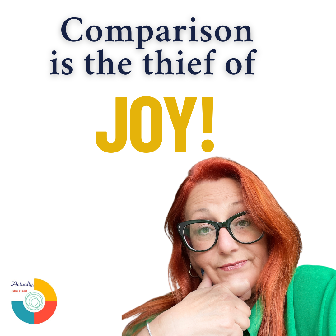 Andrea with the title Comparison is the thief of joy