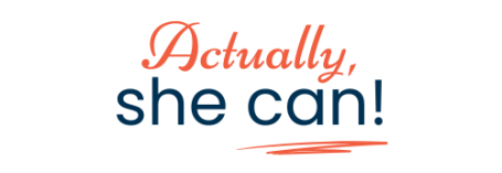 Actually She Can Logo